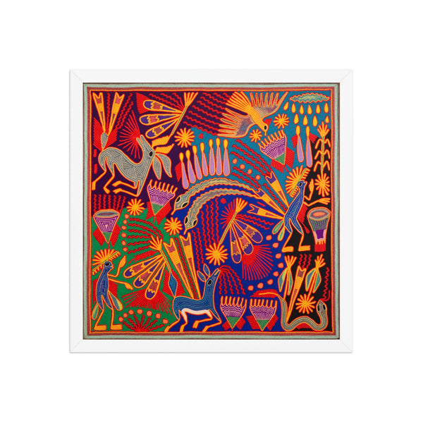 Huichol Yarn Painting Print • L - 206 - Huichol Arts