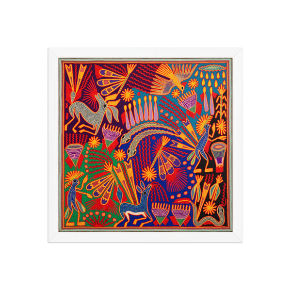 Huichol Yarn Painting Print • L - 206 - Huichol Arts