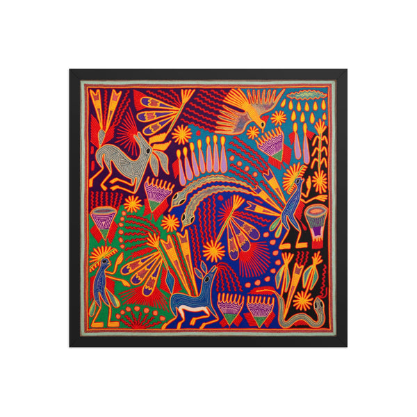 Huichol Yarn Painting Print • L - 206 - Huichol Arts