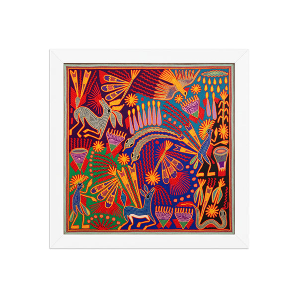 Huichol Yarn Painting Print • L - 206 - Huichol Arts