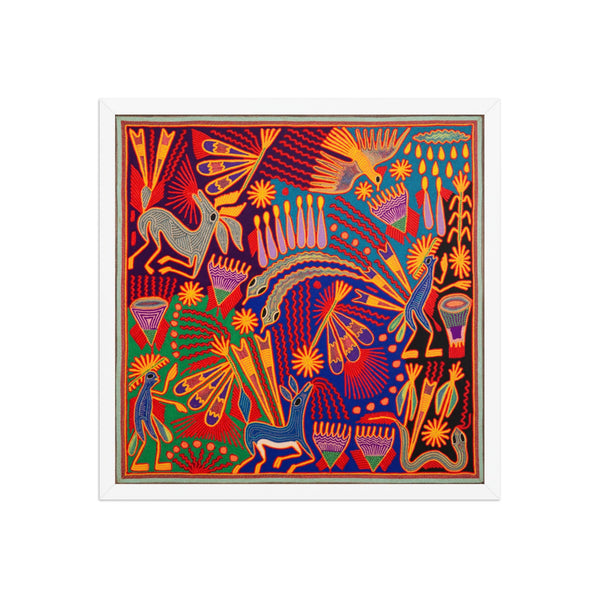 Huichol Yarn Painting Print • L - 206 - Huichol Arts