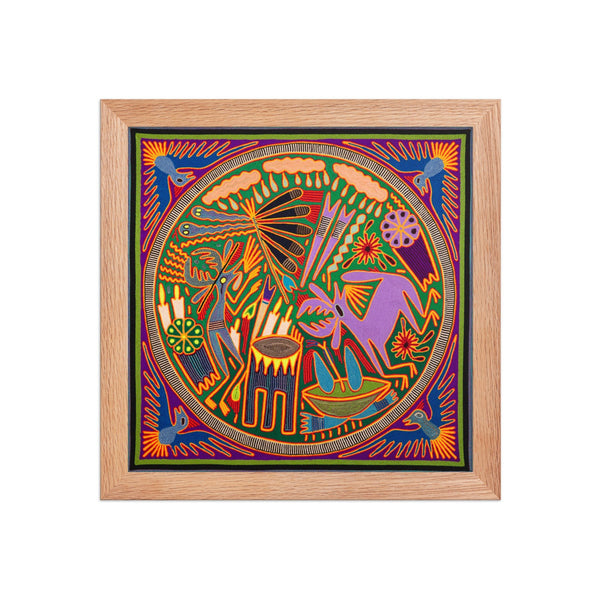 Huichol Yarn Painting Print • L - 207 - Huichol Arts