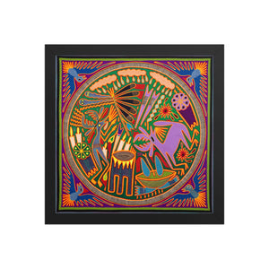 Huichol Yarn Painting Print • L - 207 - Huichol Arts