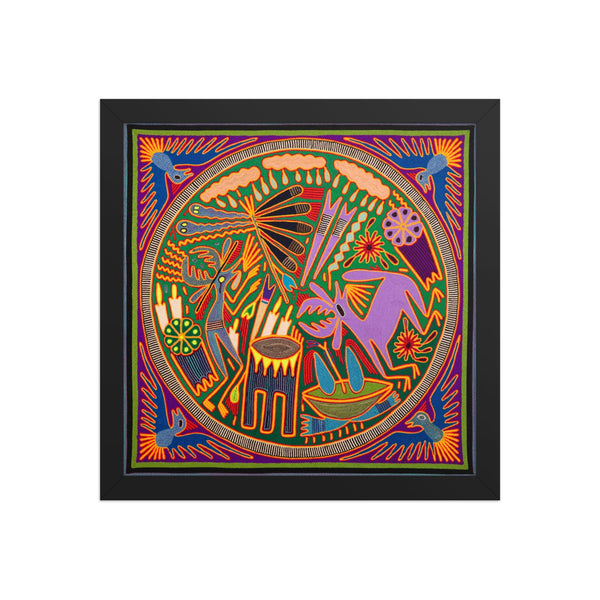 Huichol Yarn Painting Print • L - 207 - Huichol Arts
