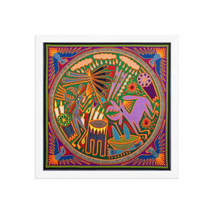 Huichol Yarn Painting Print • L - 207 - Huichol Arts
