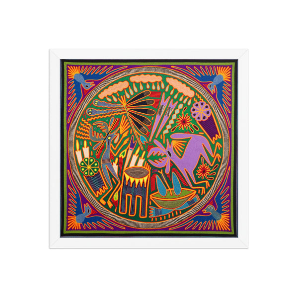Huichol Yarn Painting Print • L - 207 - Huichol Arts
