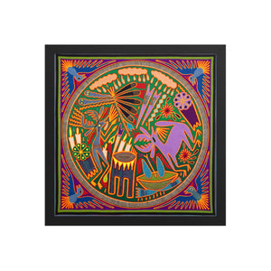 Huichol Yarn Painting Print • L - 207 - Huichol Arts