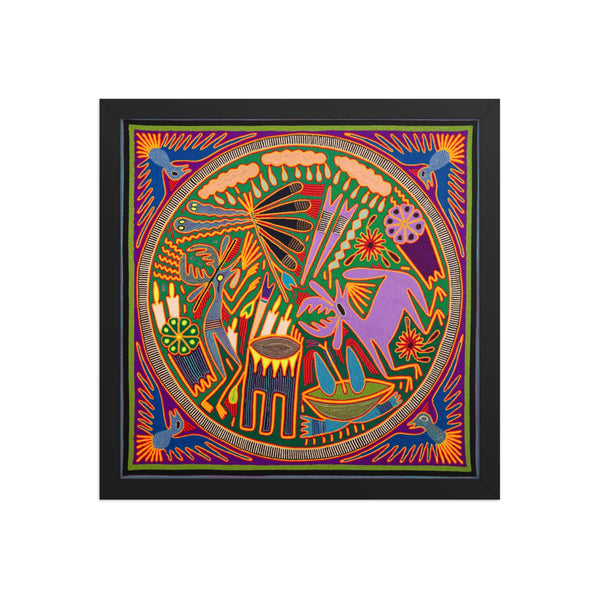 Huichol Yarn Painting Print • L - 207 - Huichol Arts