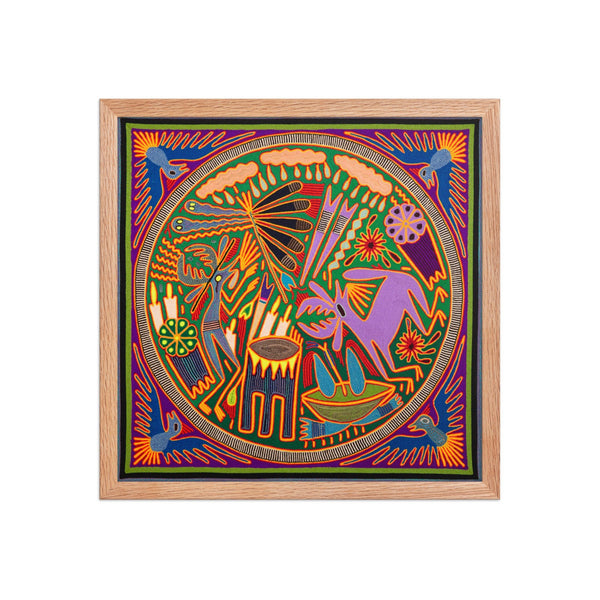 Huichol Yarn Painting Print • L - 207 - Huichol Arts