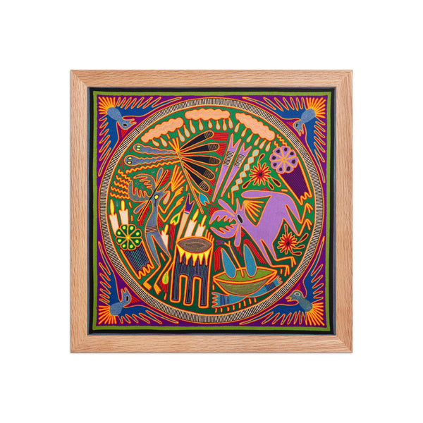 Huichol Yarn Painting Print • L - 207 - Huichol Arts