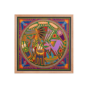Huichol Yarn Painting Print • L - 207 - Huichol Arts