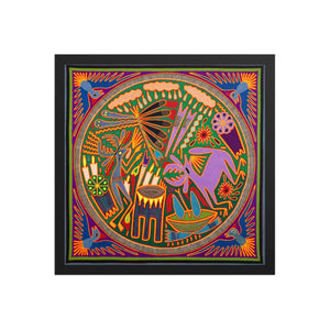 Huichol Yarn Painting Print • L - 207 - Huichol Arts