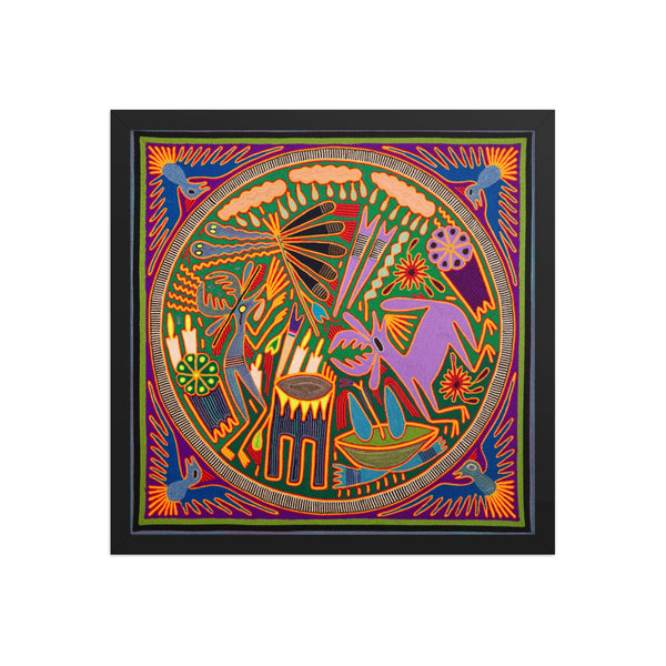 Huichol Yarn Painting Print • L - 207 - Huichol Arts