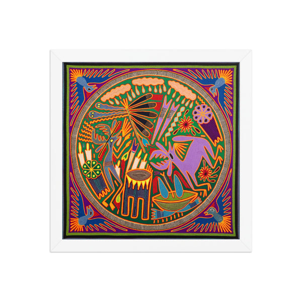 Huichol Yarn Painting Print • L - 207 - Huichol Arts