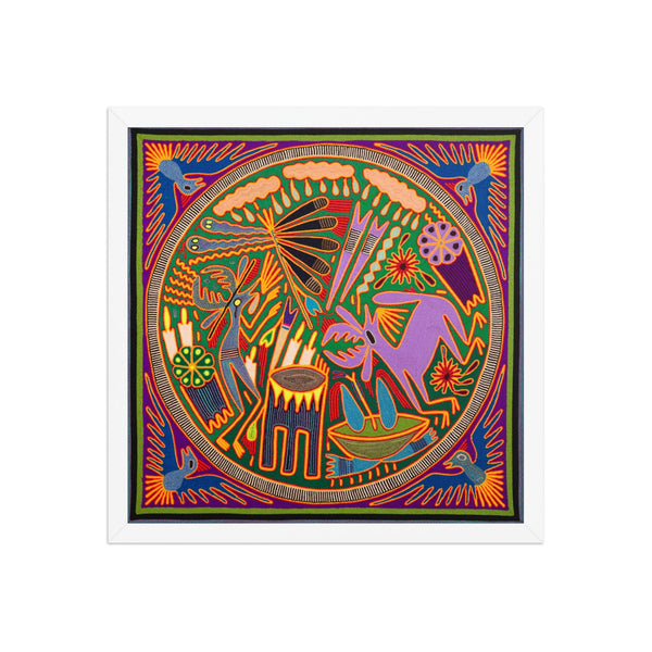 Huichol Yarn Painting Print • L - 207 - Huichol Arts