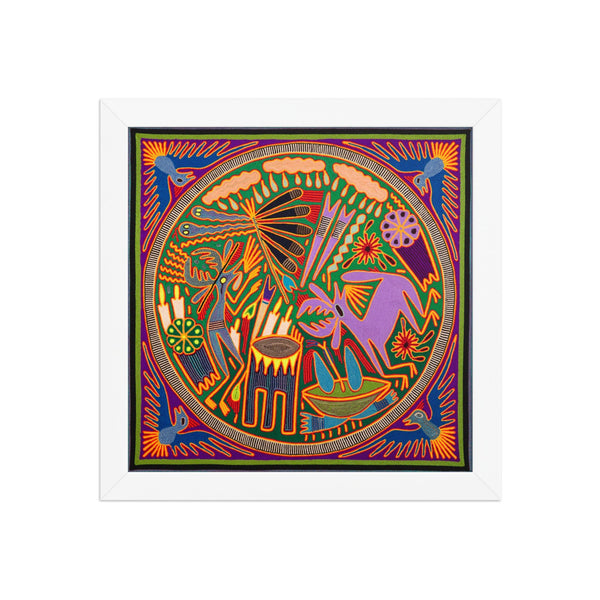 Huichol Yarn Painting Print • L - 207 - Huichol Arts