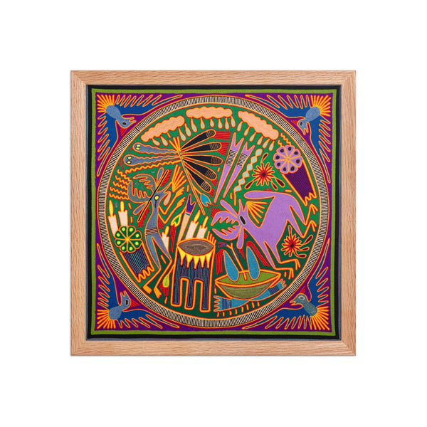 Huichol Yarn Painting Print • L - 207 - Huichol Arts