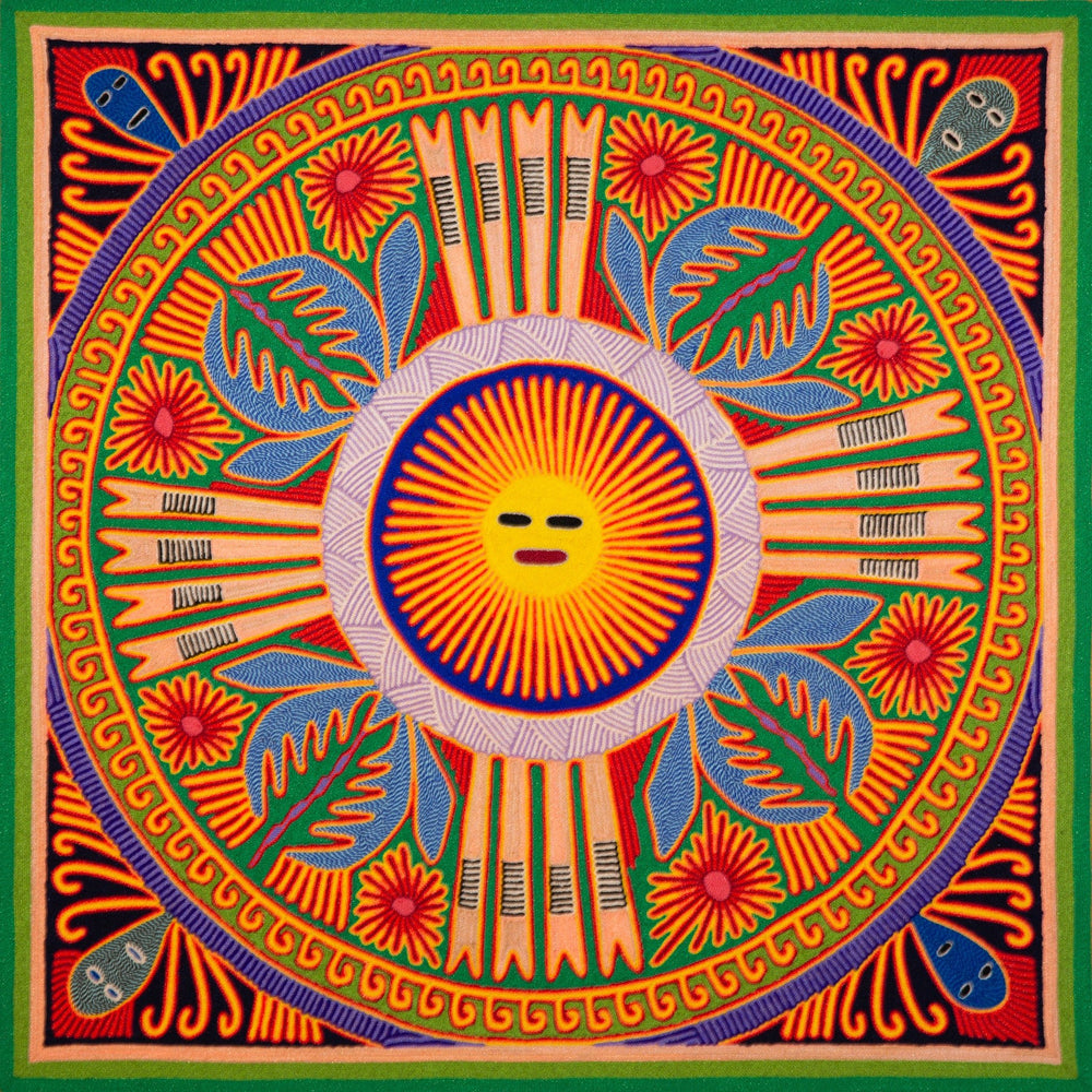 Huichol Yarn Painting Print • L - 208 - Huichol Arts
