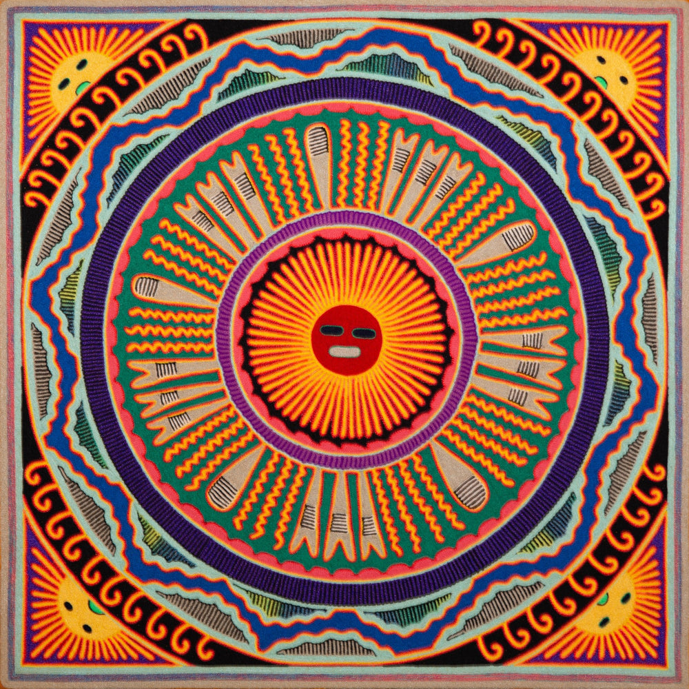 Huichol Yarn Painting Print • L - 209 - Huichol Arts