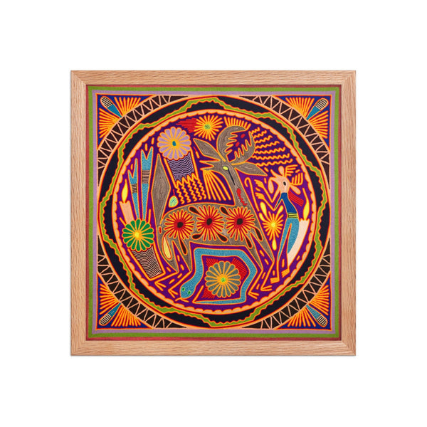 Huichol Yarn Painting Print • L - 210 - Huichol Arts