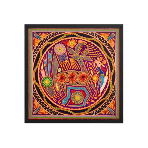 Huichol Yarn Painting Print • L - 210 - Huichol Arts