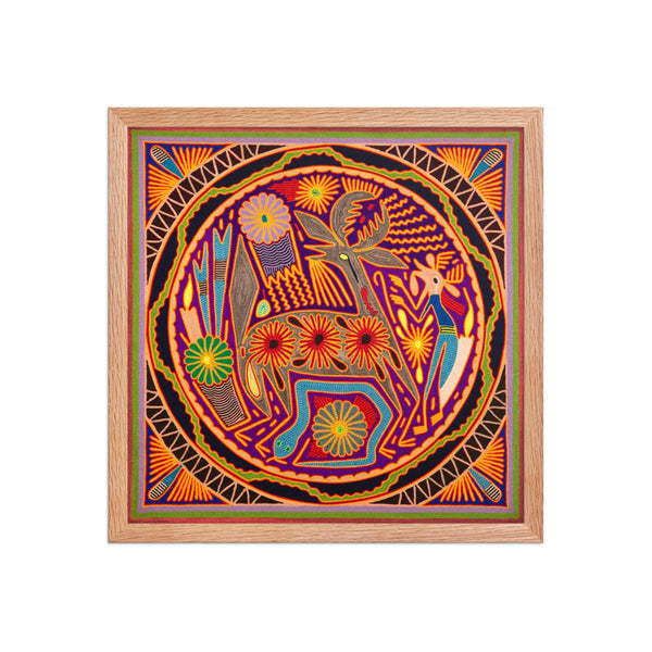 Huichol Yarn Painting Print • L - 210 - Huichol Arts