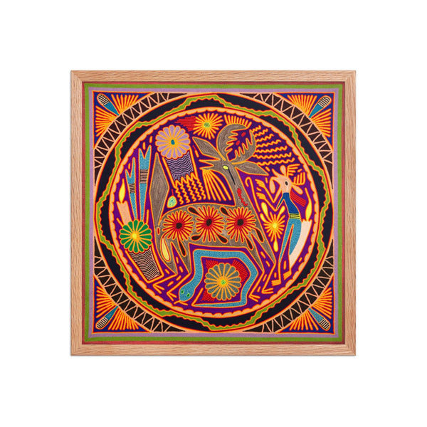 Huichol Yarn Painting Print • L - 210 - Huichol Arts