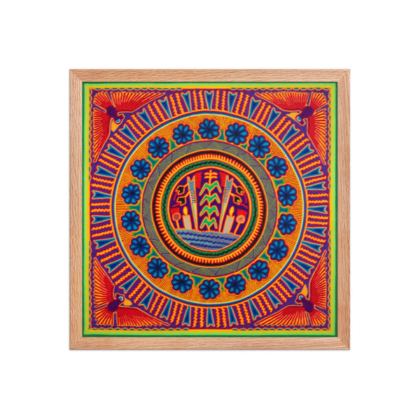 Huichol Yarn Painting Print • L - 212 - Huichol Arts