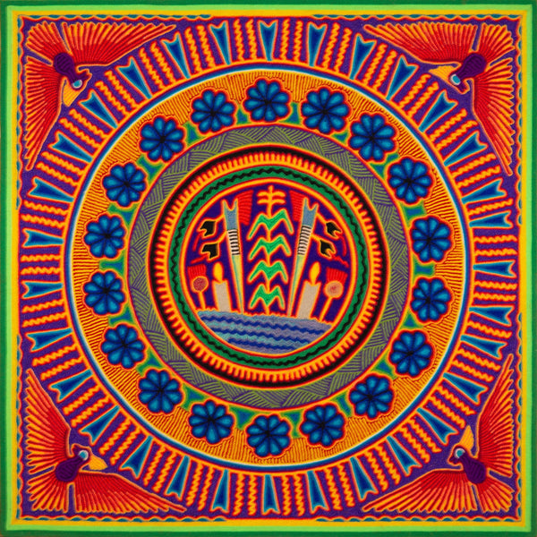 Huichol Yarn Painting Print • L - 212 - Huichol Arts