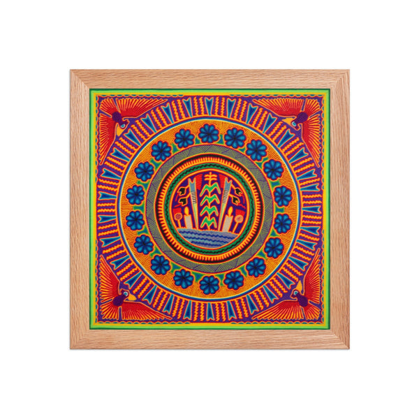 Huichol Yarn Painting Print • L - 212 - Huichol Arts
