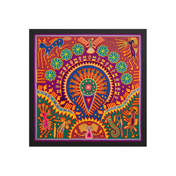 Huichol Yarn Painting Print • L - 214 - Huichol Arts