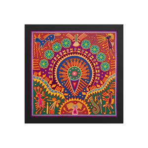 Huichol Yarn Painting Print • L - 214 - Huichol Arts