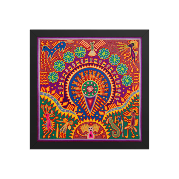 Huichol Yarn Painting Print • L - 214 - Huichol Arts