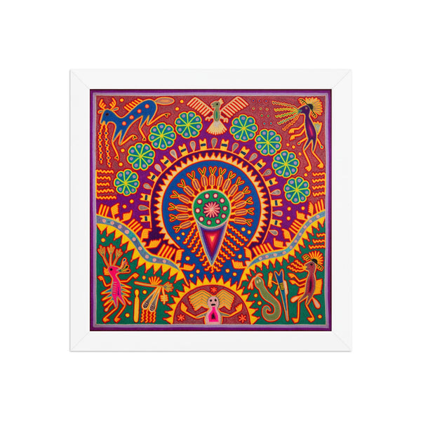 Huichol Yarn Painting Print • L - 214 - Huichol Arts