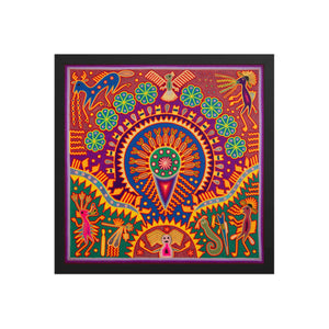 Huichol Yarn Painting Print • L - 214 - Huichol Arts