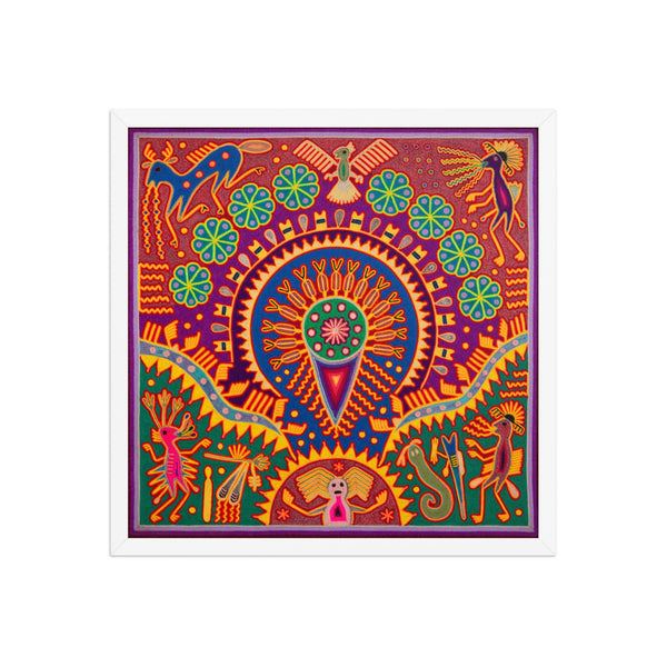 Huichol Yarn Painting Print • L - 214 - Huichol Arts