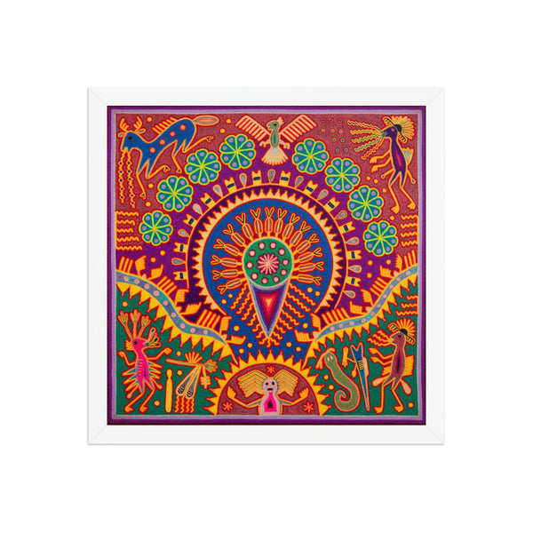 Huichol Yarn Painting Print • L - 214 - Huichol Arts