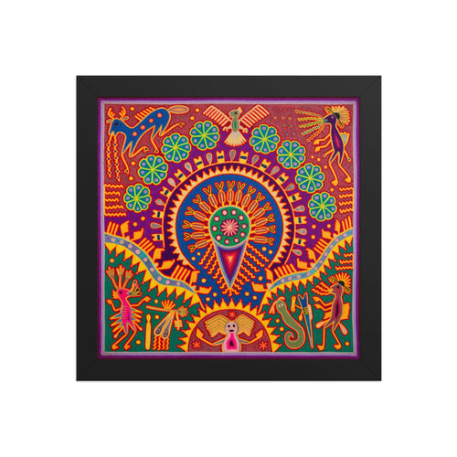 Huichol Yarn Painting Print • L - 214 - Huichol Arts