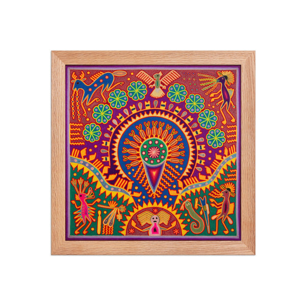 Huichol Yarn Painting Print • L - 214 - Huichol Arts