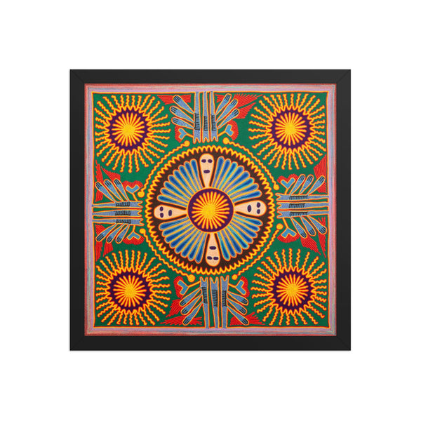 Huichol Yarn Painting Print • L - 217 - Huichol Arts