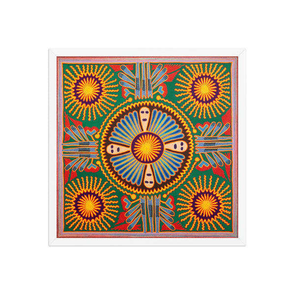 Huichol Yarn Painting Print • L - 217 - Huichol Arts