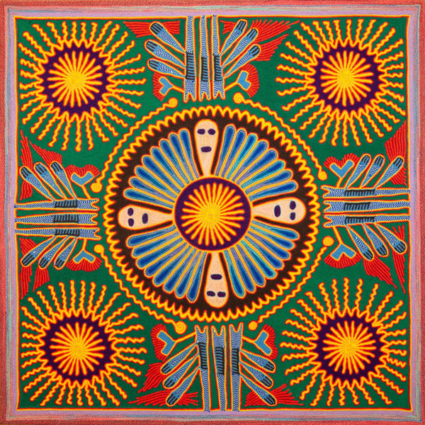 Huichol Yarn Painting Print • L - 217 - Huichol Arts