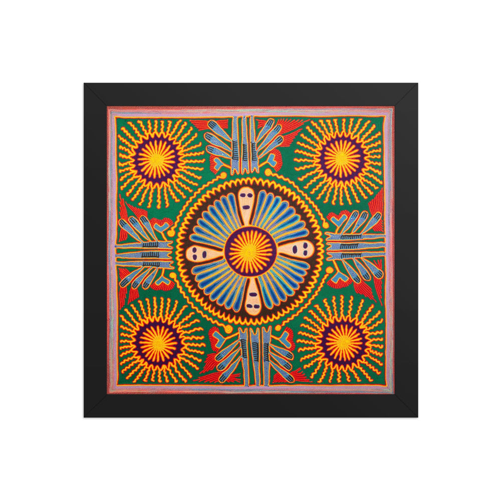 Huichol Yarn Painting Print • L - 217 - Huichol Arts