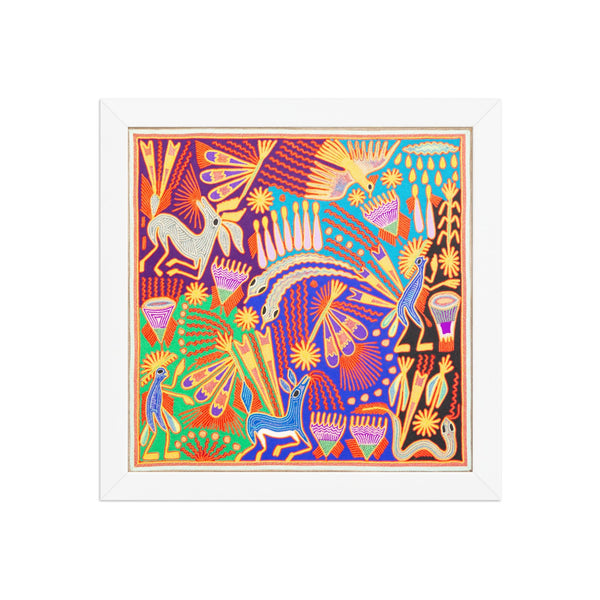Huichol Yarn Painting Print • L - 218 - Huichol Arts