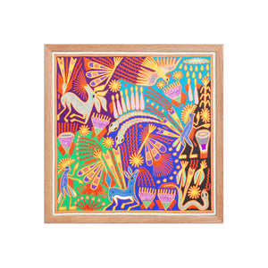 Huichol Yarn Painting Print • L - 218 - Huichol Arts
