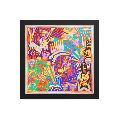 Huichol Yarn Painting Print • L - 218 - Huichol Arts