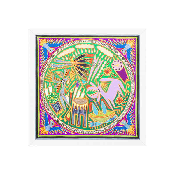 Huichol Yarn Painting Print • L - 219 - Huichol Arts