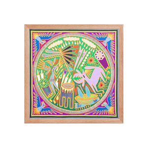 Huichol Yarn Painting Print • L - 219 - Huichol Arts