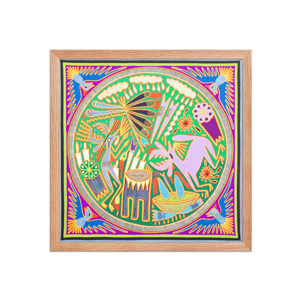 Huichol Yarn Painting Print • L - 219 - Huichol Arts