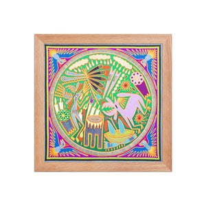 Huichol Yarn Painting Print • L - 219 - Huichol Arts